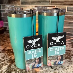 Orca Chaser 16 oz Tumblers in Teal